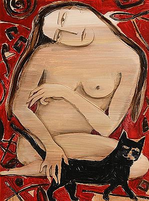Woman with Cat