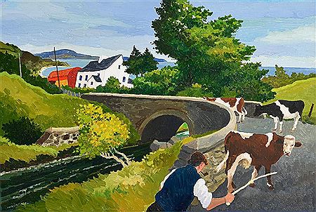 Herding them Home by James Macintyre - Auction record, sale price, and art valuation. Compare with similar artists and explore comparable artworks.