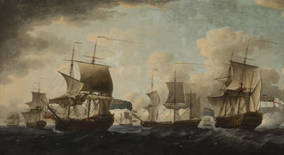 "Admiral Rodney's Fleet Deploying on the West Indies in 1782"
