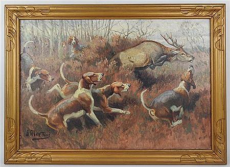 L'hallali du cerf.