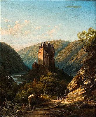 The Eltz Castle in the evening light