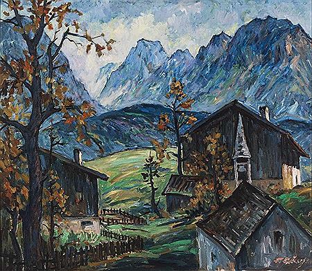 Ellmauer Halt im Wilden Kaiser mit Antonius-Kapelle und Hinterkaiserhof
