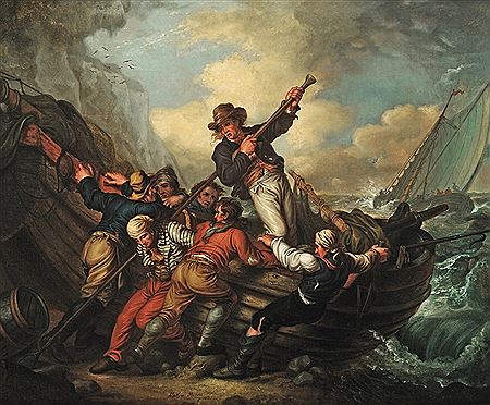 Smugglers Pushing Off Their Boat, c. 1805
