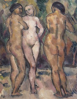 "Drei Frauen" by Karl Caspar - Auction record, sale price, and art valuation. Compare with similar artists and explore comparable artworks.