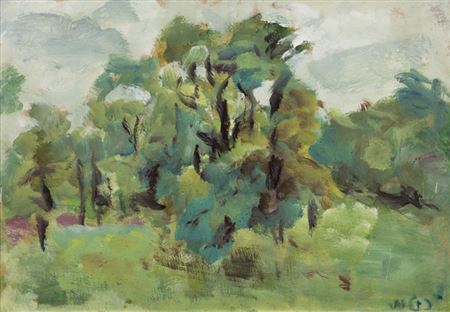 Landscape with trees by Wilhelm Geyer - Auction record, sale price, and art valuation. Compare with similar artists and explore comparable artworks.