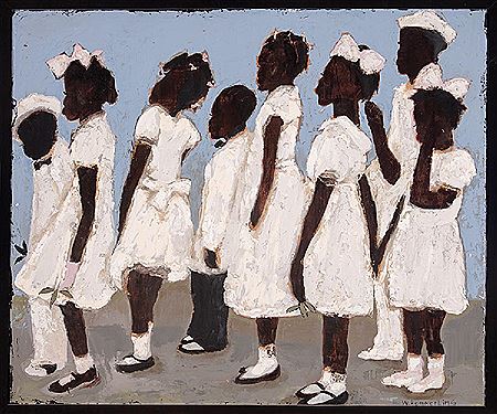Sample artwork by William Hemmerling (c.1943 - 2009), known for naive, folk painting - View similar artists and auction records