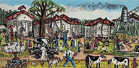 "Busy Day on the Farm with Baptism, Boucherie and Hauling Sugar Cane", 1997