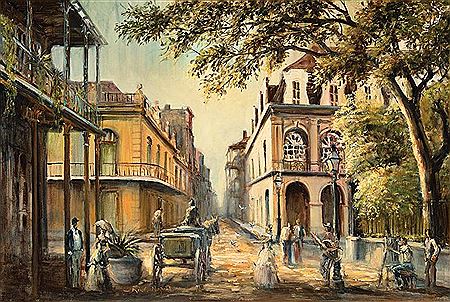"French Quarter Street Scene", 1990