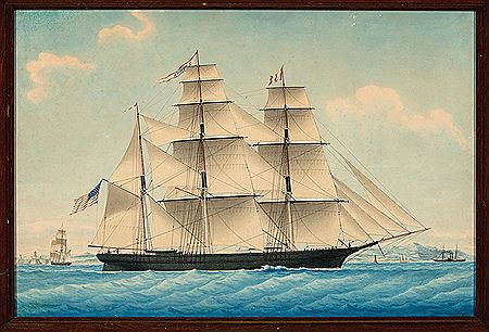 "Barque Zephyr, Capt. Ernest Lane Leaving Marseilles for Palermo, Dec. 22 1856" by Honore Pellegrin - Auction record, sale price, and art valuation. Compare with similar artists and explore comparable artworks.