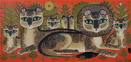 A Pride of Lions in a Landscape by Sheila Flinn - Auction record, sale price, and art valuation. Compare with similar artists and explore comparable artworks.