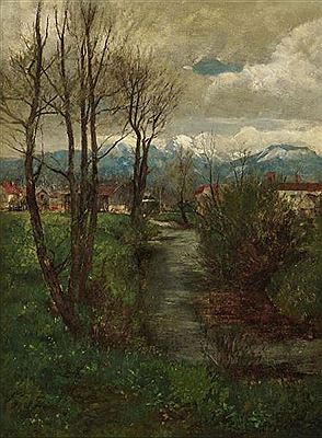 The Jenbach near Bad Feilnbach with a View of the Wendelsteingruppe