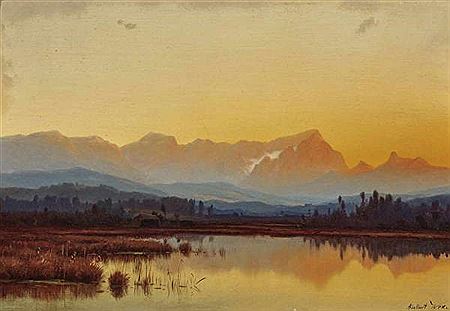 Mountain Lake after Sunsert