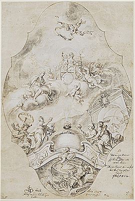 Sample artwork by Johan Georg Bergmuller (1688 - 1762), known for religious drawings - View similar artists and auction records