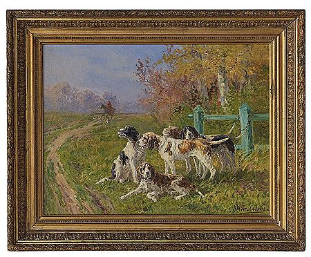"Awaiting the Hunt" by Marie Calves - Auction record, sale price, and art valuation. Compare with similar artists and explore comparable artworks.