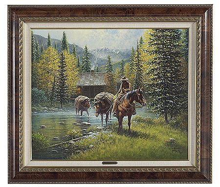 Sample artwork by Jack Terry (Born 1952), known for cowboy genre, landscape, portrait painting, sculpture - View similar artists and auction records