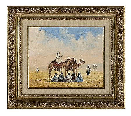 Sample artwork by Jacques Roux (Born 1953), known for orientalist painting - View similar artists and auction records