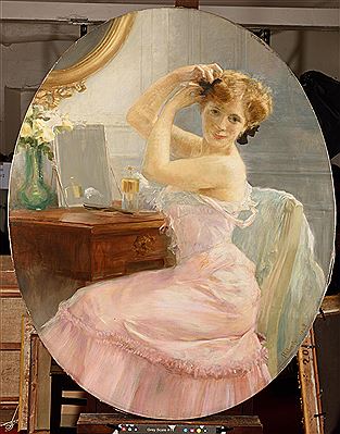 Femme à la toilette