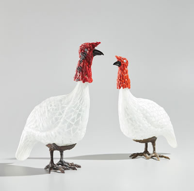 Pair of "Tacchino" figures, model no. 412.0