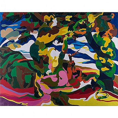 Sample artwork by Alain Jacquet (1939 - 2008), known for pop art, images over paintings, serigraphy - View similar artists and auction records
