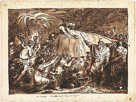 MOSÈ FA SCATURIRE LE ACQUE by Felice Giani - Auction record, sale price, and art valuation. Compare with similar artists and explore comparable artworks.