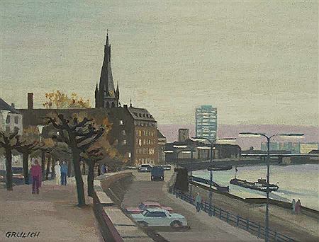 View of Dusseldorf with the Mannesmann skyscraper