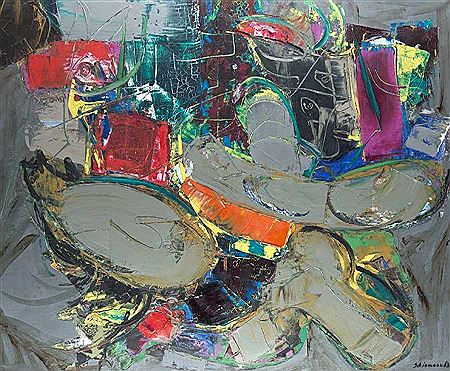 Abstract composition by Friedrich Schiemann - Auction record, sale price, and art valuation. Compare with similar artists and explore comparable artworks.
