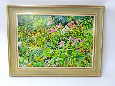 'Figure in a Summer Garden' by Mary Martin - Auction record, sale price, and art valuation. Compare with similar artists and explore comparable artworks.