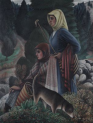 Sample artwork by Alkis Keramidas (1905 - 1980), known for painting - View similar artists and auction records