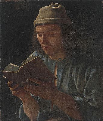 Selbstportrait, lesend
