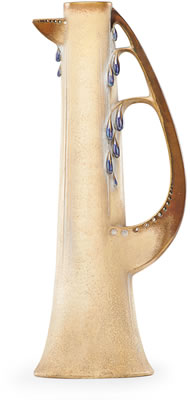 Tall reticulated Amphora raindrops pitcher