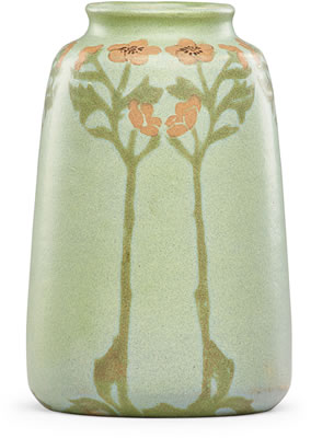 Fine and rare vase with stylized blossoms