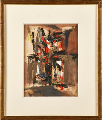 Untitled (red and black abstract), 1953