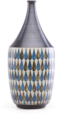 Fine large vase with teardrop pattern