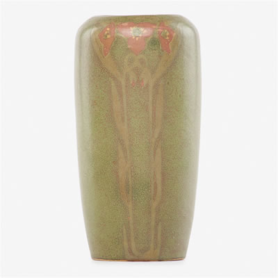 Fine vase with stylized trefoils by Frederick E Walrath - Auction record, sale price, and art valuation. Compare with similar artists and explore comparable artworks.