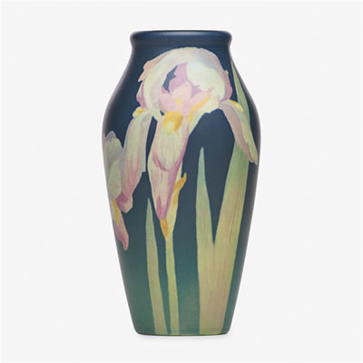 Exceptional Painted Mat vase with irises on a dark ground by Harriet Elizabeth Wilcox - Auction record, sale price, and art valuation. Compare with similar artists and explore comparable artworks.