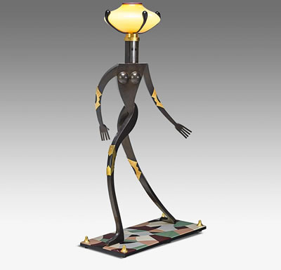 Fine and tall Female Figurative Floor Lamp