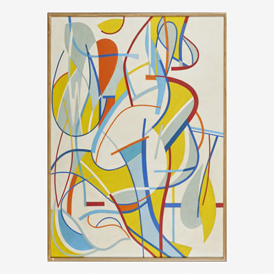 Untitled (Ribbon Painting), ca. 1940-43