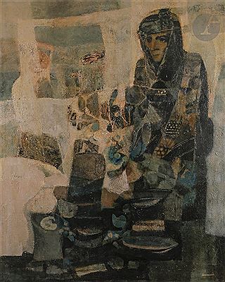 Femme à l’enfant ou Portrait présumé de la mère de l’artiste by M'Hamed Issiakhem - Auction record, sale price, and art valuation. Compare with similar artists and explore comparable artworks.