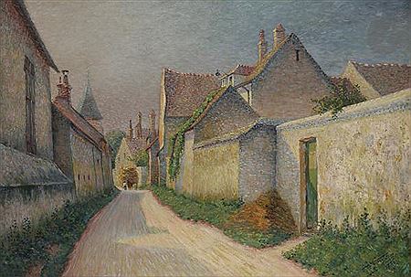 Thorigny, soleil de juillet rue Aristide Briand, 1886