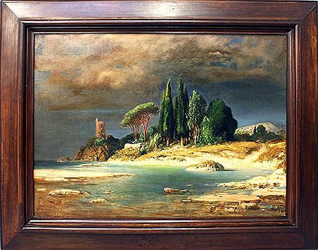 Sample artwork by Frederic Albert Schmidt (1846 - 1916), known for draftsman, printmaker, painting of landscapes, animals, marine, genre scenes - View similar artists and auction records
