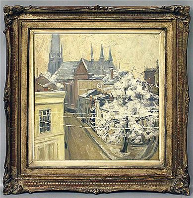 Paulstraße im Rauhreif (Schwerin)