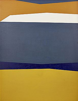 Abstract (yellow, white and blue)