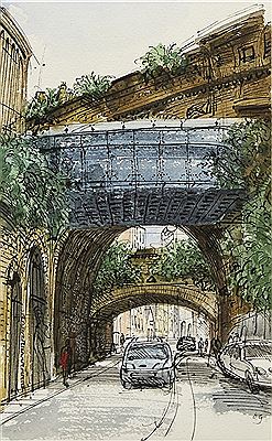 Railway Bridges, Southwark, 2011 by David Gentleman - Auction record, sale price, and art valuation. Compare with similar artists and explore comparable artworks.