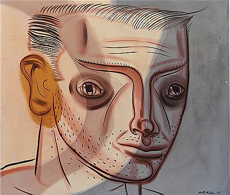 Self-Portrait by Scott Miller - Auction record, sale price, and art valuation. Compare with similar artists and explore comparable artworks.