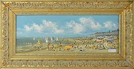 Plage animée