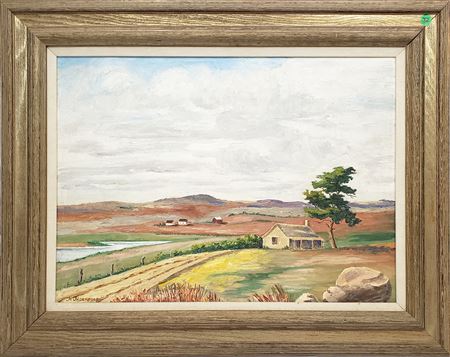 Smoky valley farm by Hilding Arnold Jaderborg - Auction record, sale price, and art valuation. Compare with similar artists and explore comparable artworks.