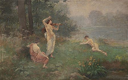 Sample artwork by Jules Ernest Renoux (1863 - 1932), known for street scenes - View similar artists and auction records