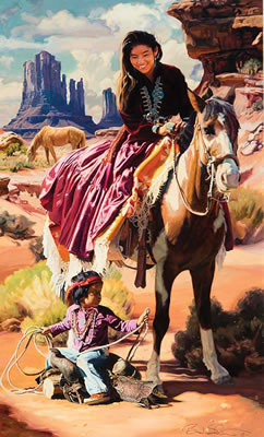 Sample artwork by Brad Schmidt (Born 1956), known for figure-indians, mexican, western - View similar artists and auction records