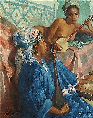 . Deux jeunes marocaines dont une dénudée jouant de la musique dans un intérieur by Paul Nicolai - Auction record, sale price, and art valuation. Compare with similar artists and explore comparable artworks.