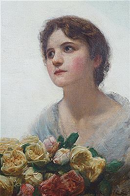 The flower girl by Alfred Edward Emslie - Auction record, sale price, and art valuation. Compare with similar artists and explore comparable artworks.